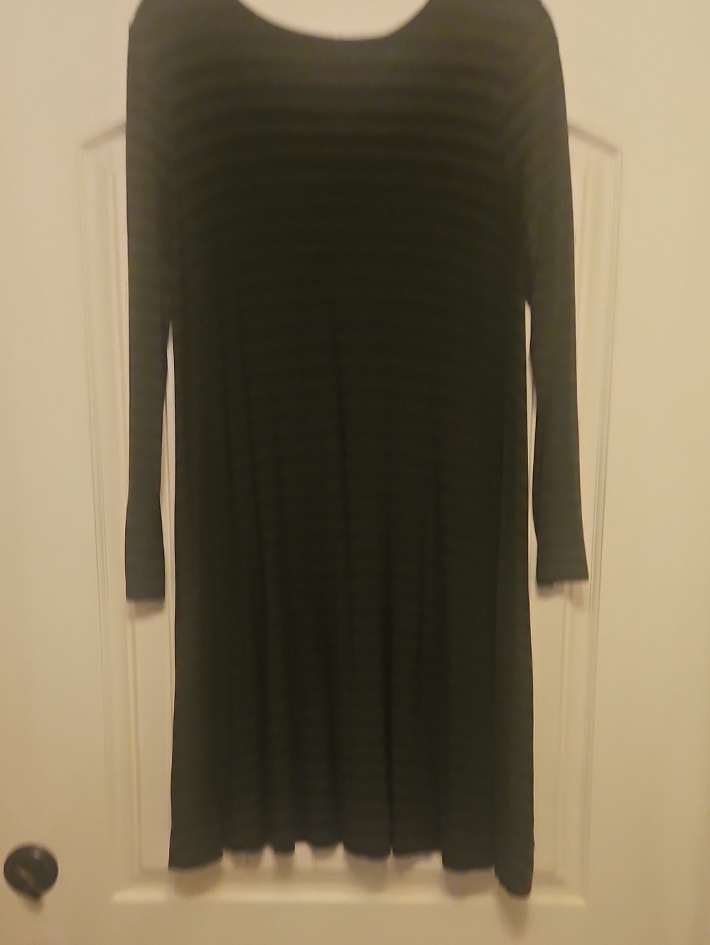Old Navy Black Long Sleeve Swing Dress